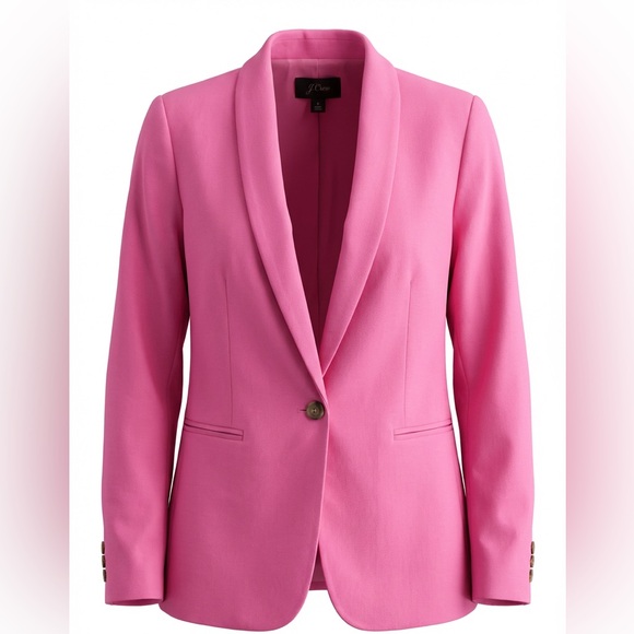 J. Crew Jackets & Blazers - J. CREW Parke Blazer Womens Size 8 Linen Blend Pink Jacket Blazer Preppy Career